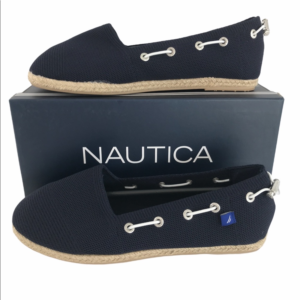 Nautica Rudder Navy Blue Espadrille Knit Size 9